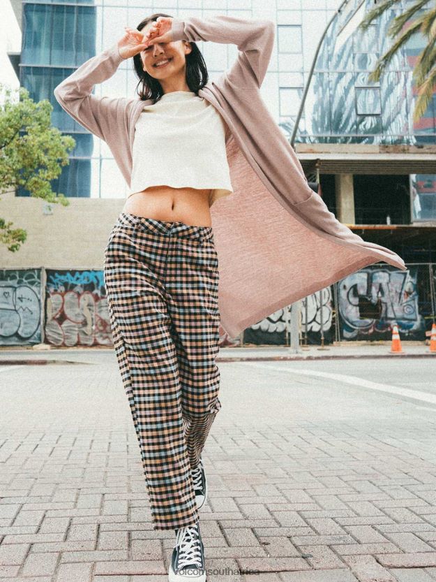 Z0ZR08858 Winter Orchid Women Lived in Lounge Midi Throw Cardi Sweater Volcom Clothing - Image 2
