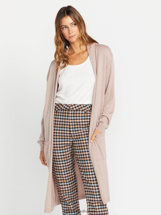 Z0ZR08858 Winter Orchid Women Lived in Lounge Midi Throw Cardi Sweater Volcom Clothing - Image 5