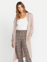 Z0ZR08858 Winter Orchid Women Lived in Lounge Midi Throw Cardi Sweater Volcom Clothing - Image 6