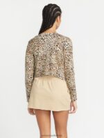 Z0ZR08859 Animal Print Women Meeyoww Sweater Volcom Clothing - Image 2