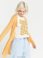 Z0ZR08863 Dust Gold Women Go Go Wrap Sweater Volcom Clothing - Image 9