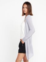 Z0ZR08864 Moonbeam Women Go Go Wrap Cardigan Volcom Clothing - Image 7