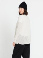 Z0ZR08867 Oatmeal Women Go Go Wrap Sweater Volcom Clothing - Image 3