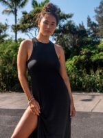 Z0ZR08873 Black Women Stonelight Dress Volcom Clothing - Image 2