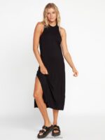 Z0ZR08873 Black Women Stonelight Dress Volcom Clothing - Image 4