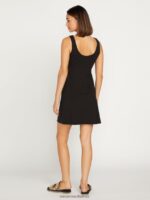 Z0ZR08876 Black Women Desert Bunnie Dress Volcom Clothing - Image 2