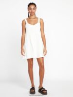 Z0ZR08877 Star White Women A Full Out Dress Volcom Clothing - Image 7