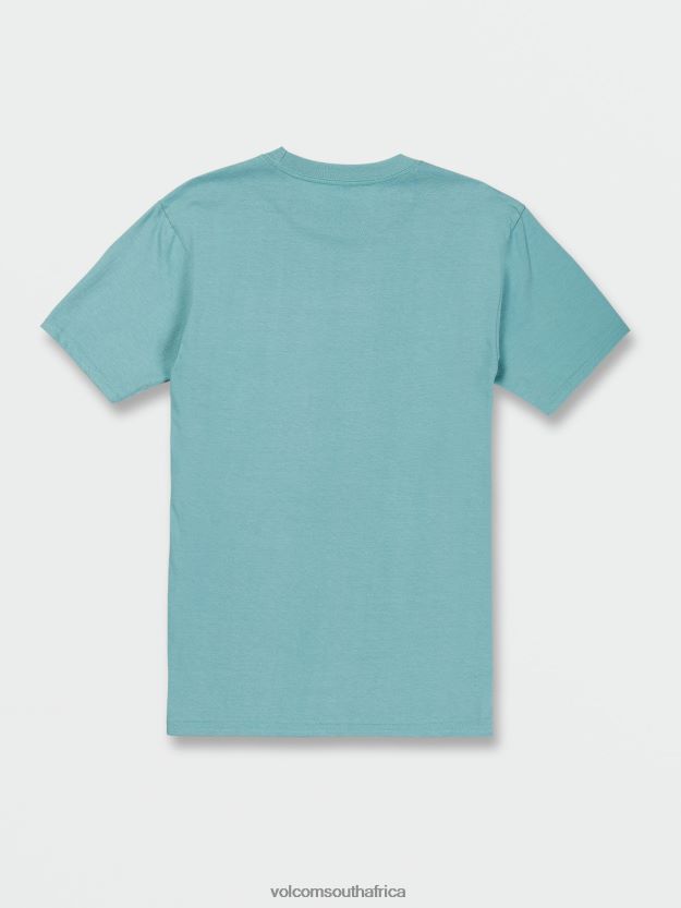 Z0ZR0887 Cali Blue Heather Men Skunky Stone Short Sleeve Tee Volcom Clothing - Image 3