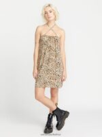 Z0ZR08883 Animal Print Women Meeyoww Halter Dress Volcom Clothing - Image 7