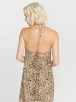 Z0ZR08883 Animal Print Women Meeyoww Halter Dress Volcom Clothing - Image 8