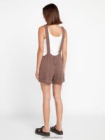 Z0ZR08889 Slate Grey Women Strutin Stone Romper Volcom Clothing - Image 7