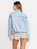 Z0ZR08891 Ice Women Coco Ho Denim Jacket Volcom Clothing - Image 7