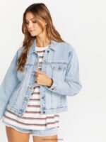 Z0ZR08891 Ice Women Coco Ho Denim Jacket Volcom Clothing - Image 8