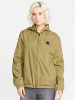 Z0ZR08897 Moss Women Earth Tripper Zip Jacket Volcom Clothing - Image 9