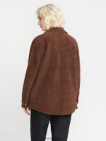 Z0ZR08900 Chocolate Women Silent Sherpa Jacket Volcom Clothing - Image 2