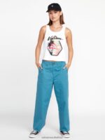 Z0ZR08906 Harbor Blue Women Thisthatthem Skate Pants Volcom Clothing - Image 12