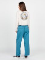Z0ZR08906 Harbor Blue Women Thisthatthem Skate Pants Volcom Clothing - Image 3