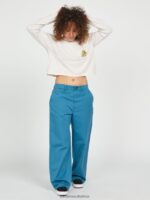 Z0ZR08906 Harbor Blue Women Thisthatthem Skate Pants Volcom Clothing - Image 24