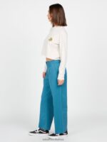 Z0ZR08906 Harbor Blue Women Thisthatthem Skate Pants Volcom Clothing - Image 4