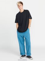 Z0ZR08906 Harbor Blue Women Thisthatthem Skate Pants Volcom Clothing - Image 10