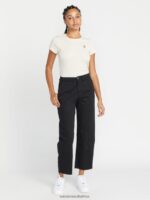 Z0ZR08908 Black Women Thisthatthem Skate Pants Volcom Clothing - Image 14
