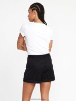 Z0ZR08912 Black Women Frochi Trouser Shorts Volcom Clothing - Image 2