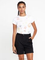 Z0ZR08912 Black Women Frochi Trouser Shorts Volcom Clothing - Image 8