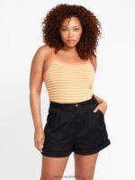 Z0ZR08912 Black Women Frochi Trouser Shorts Volcom Clothing - Image 10