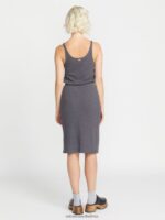 Z0ZR08916 Black Women Lived in Lounge Rib Skirt Volcom Clothing - Image 4