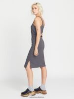 Z0ZR08916 Black Women Lived in Lounge Rib Skirt Volcom Clothing - Image 7