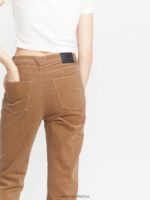 Z0ZR08917 Mocha Women Stoned Straight Pants Volcom Clothing - Image 9