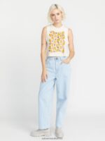 Z0ZR08918 Light Blue Women Weellow Denim Pants Volcom Clothing - Image 5