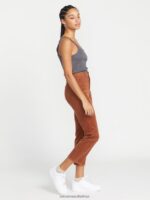 Z0ZR08923 Nutmeg Women Stoned Straight Pants Volcom Clothing - Image 5