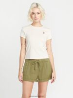 Z0ZR08924 Moss Women Sunday Strut Shorts Volcom Clothing - Image 3