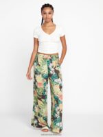 Z0ZR08929 Slate Grey Women Excapism Elastic Waist Pants Volcom Clothing - Image 3