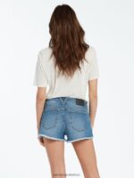 Z0ZR08930 Jasper Blue Women Stoney Stretch Shorts Volcom Clothing - Image 11