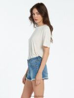 Z0ZR08930 Jasper Blue Women Stoney Stretch Shorts Volcom Clothing - Image 13