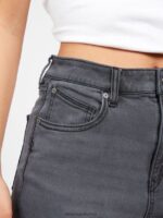 Z0ZR08935 Vintage Black Women Stoned Straight Pants Volcom Clothing - Image 15