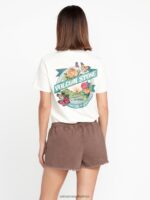 Z0ZR08938 Slate Grey Women Strutin Stone Shorts Volcom Clothing - Image 2