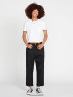Z0ZR08941 Black Women Frochickie Trousers Volcom Clothing - Image 14