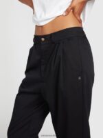 Z0ZR08941 Black Women Frochickie Trousers Volcom Clothing - Image 7