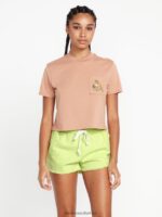 Z0ZR08944 Island Green Women Strutin Stone Shorts Volcom Clothing - Image 2