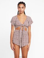 Z0ZR08946 Slate Grey Women Retrospectacle Shorts Volcom Clothing - Image 6