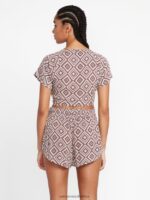 Z0ZR08946 Slate Grey Women Retrospectacle Shorts Volcom Clothing - Image 7