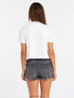 Z0ZR08957 Vintage Black Women Stoney Stretch Denim Shorts Volcom Clothing - Image 10