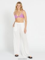 Z0ZR08959 Star White Women Stoneshine Junki Pants Volcom Clothing - Image 4