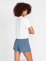 Z0ZR08963 Flight Blue Women Sunday Strut Shorts Volcom Clothing - Image 3