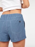 Z0ZR08963 Flight Blue Women Sunday Strut Shorts Volcom Clothing - Image 8