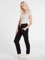 Z0ZR08965 Black Women Lived In Lounge Fleece Pants Volcom Clothing