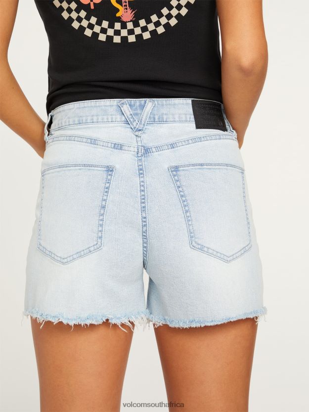 Z0ZR08967 Allover Stone Light Women Stone Step Hirise Shorts Volcom Clothing - Image 7